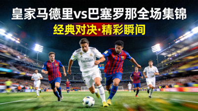 皇家马德里对阵巴塞罗那全场集锦视频封面图